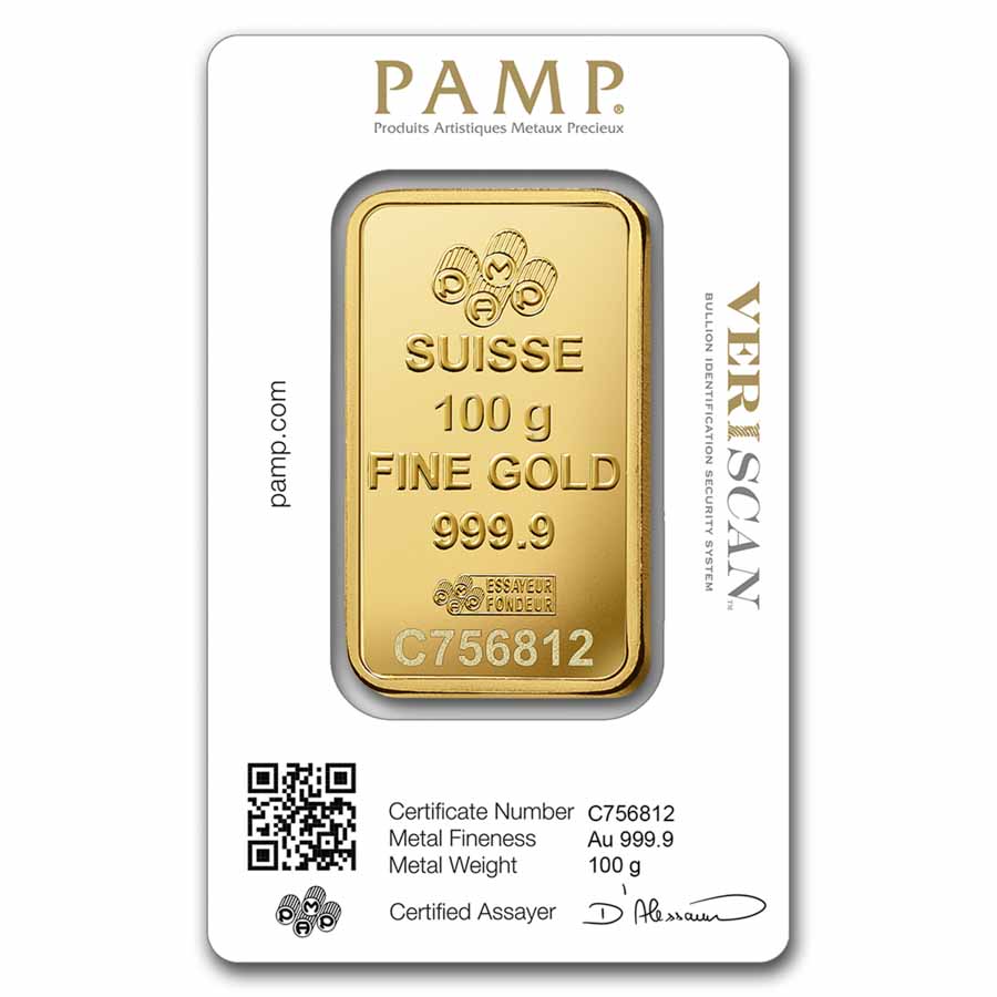 Buy 100 Gram Gold PAMP Suisse Lady Fortuna Veriscan® | APMEX