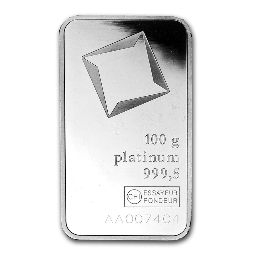 Buy 100 gram Platinum Bar - Secondary Market (.999+ Fine) | APMEX