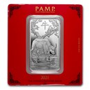 100 gram Silver Bar - PAMP Suisse (Year of the Ox)