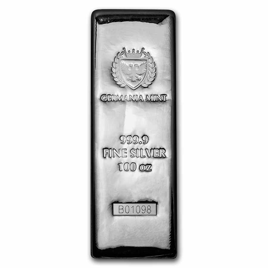 100 oz Silver Bar - Germania Mint (Serialized)