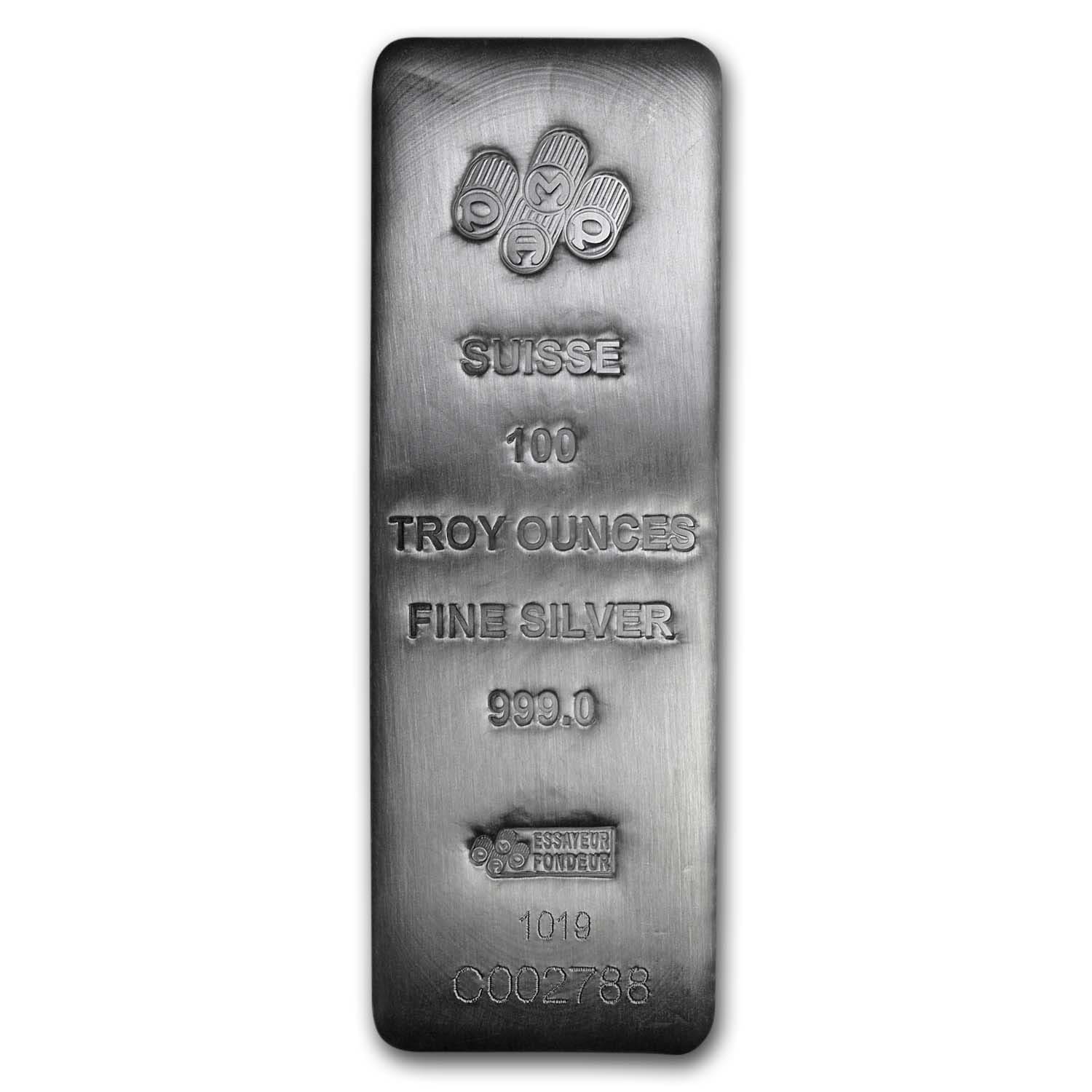 100 oz store silver bar