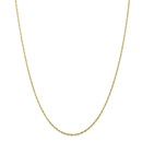 10K 1.5mm Diamond-Cut Lightweight Rope Chain - 20 in.