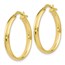 10K Gold Polished Hoop Earrings - 24 mm