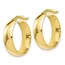 10K Polished Hinged Hoop Earrings - 19 mm