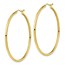 10K Polished Hinged Hoop Earrings - 51 mm