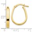 10K Polished U-Shape Hoop Earrings - 22 mm