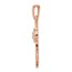 10K Rose Gold .03ct. Diamond Cross Pendant - 25.5 mm