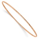 10K Rose Gold 1.5mm Rose Gold Diamond-Cut Bangle Bracelet - 8 in.