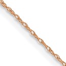 10K Rose Gold .5mm Carded Cable Rope Chain - 16 in.