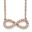 10K Rose Gold Infinity Symbol 18 inch Necklace - 18 in.