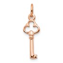 10K Rose Gold Solid Key Charm - 22 mm