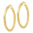 10K Twisted Hinged Hoop Earrings - 41 mm