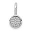 10K White Gold 1/10ct. Diamond Circle Cluster Pendant