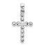 10K White Gold 1/10ct. Diamond Cross Pendant - 20.5 mm