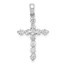 10K White Gold 1/2ct. Diamond Cross Pendant - 24 mm