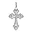 10K White Gold 1/2ct. Diamond Fancy Cross Pendant - 35 mm