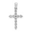 10K White Gold 1/4ct. Diamond Cross Pendant - 20 mm