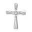 10K White Gold 1/6ct. 5-Stone Diamond Cross Chain Slide - 20 mm