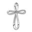 10K White Gold 1/6ct. Diamond Cross Chain Slide - 31 mm