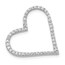 10K White Gold 1/6ct. Diamond Heart Chain Slide