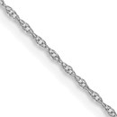 10K White Gold .6 mm Carded Cable Rope Chain - 20 in.