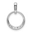 10K White Gold Circle Diamond Pendant - 21.15 mm