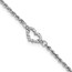 10K White Gold Diamond-cut Rope Anklet - 10 in.