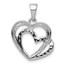 10K White Gold Diamond Entwined Hearts Pendant