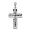 10K White Gold Large 1/10ct. Diamond Cross Pendant - 29.5 mm