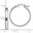 10K White Gold Polished Hoop Earrings - 22 mm