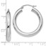 10K White Gold Polished Lightweight Hoop Earrings - 31.5 mm