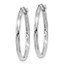 10K White Gold Twisted Hoops - 18.9 mm