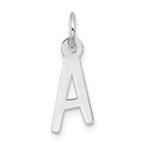 10K White Goldw Large Slanted Block Initial A Charm - 21.25 mm