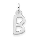 10K White Goldw Large Slanted Block Initial B Charm - 20.75 mm