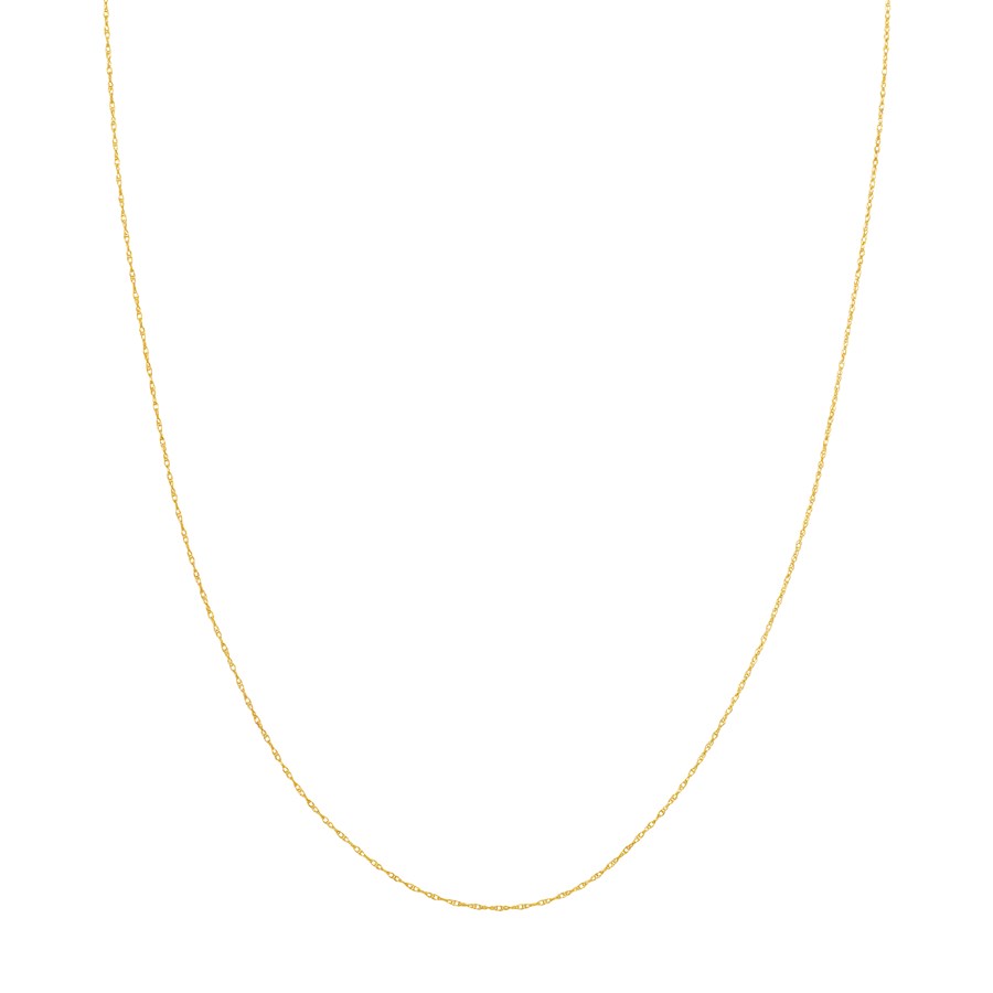 10K Yellow Gold 0.75 mm Rope Chain w Spring Ring - 18in