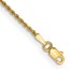 10K Yellow Gold 1.50mm Regular Rope Chain Anklet - 10 in.