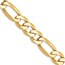 10K Yellow Gold 10mm Flat Figaro Chain - 9 in.