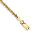 10K Yellow Gold 2.25mm Regular Rope Chain Anklet - 10 in.