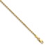 10K Yellow Gold 2mm Semi-solid D/C Rope Chain - 28 in.