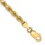 10K Yellow Gold 3.5mm Semi-solid D/C Rope Chain - 9 in.