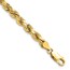 10K Yellow Gold 4.9mm Semi-solid D/C Rope Chain - 9 in.