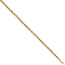 10K Yellow Gold 4.9mm Semi-solid D/C Rope Chain - 9 in.