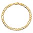 10K Yellow Gold 5.25mm Flat Figaro Chain - 9 in.