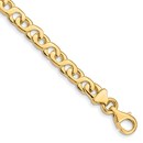 10K Yellow Gold 6.2mm Hand- Fancy Link Bracelet - 9 in.