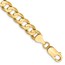 10K Yellow Gold 6.75mm Open Concave Curb Chain - 9 in.