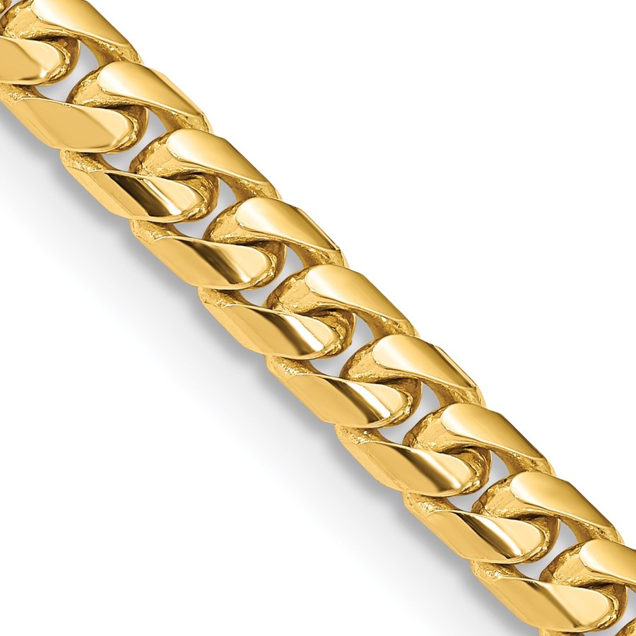 10K Yellow Gold 6.75mm Solid Miami Cuban Chain - 26 in.