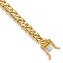 10K Yellow Gold 7.25mm Rounded Curb Link Bracelet - 9 in.