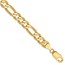 10K Yellow Gold 7.5mm Flat Figaro Chain - 9 in.