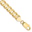 10K Yellow Gold 7.5mm Open Concave Curb Chain - 9 in.