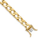 10K Yellow Gold 7.9mm Hand- Fancy Link Bracelet - 9 in.